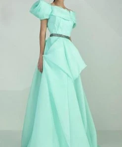 Formal Gowns MNM Couture - Off Shoulder Embellished Layered Gown G0669