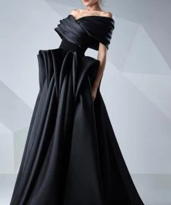 MNM Couture - Origami Off-Shoulder Gown G0621 Formal Gowns