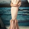 MNM Couture - Rosette Accented V-Neck Mermaid Gown G0808 2 MNM Couture - Rosette Accented V-Neck Mermaid Gown G0808
