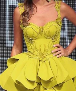 Formal Gowns MNM Couture - Ruffled Lace Sweetheart Trumpet Dress 2220A