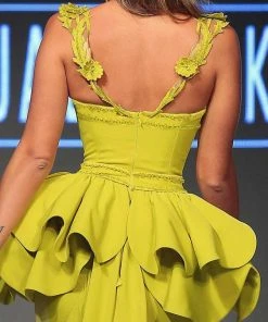 Formal Gowns MNM Couture - Ruffled Lace Sweetheart Trumpet Dress 2220A