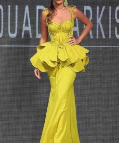 Formal Gowns MNM Couture - Ruffled Lace Sweetheart Trumpet Dress 2220A