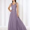Formal Gowns Mon Cheri - 116654 Evening Dress - 1 Pc Heather In Size 10 Available