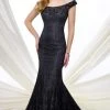 Mon Cheri 216975 Off-Shoulder Lace Mermaid Dress- 1 Pc Mink In Size 8 Available Formal Gowns
