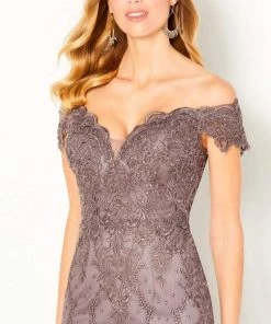 Formal Gowns Mon Cheri - Corded Lace Mermaid Gown 220631