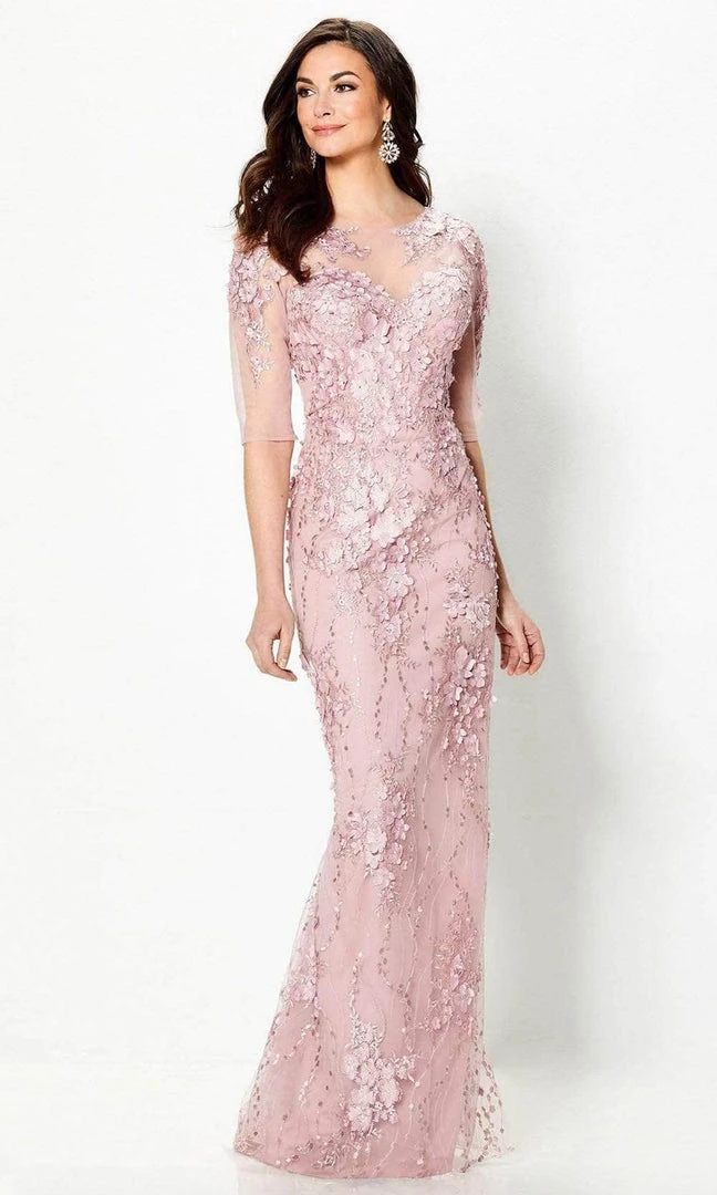 Mon Cheri - Embroidered Lace Formal Dress 219971 - 2 Pc Rose In Size 14 And 16 Available 4 Mon Cheri - Embroidered Lace Formal Dress 219971 - 2 Pc Rose In Size 14 And 16 Available