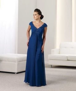 Montage By Mon Cheri - 112911 Ruched V Neck A-Line Evening Gown
