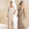 Formal Gowns Montage By Mon Cheri - 16941 Strapless Ruched Dress With Jacket