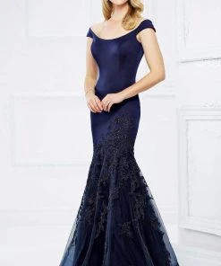 Formal Gowns Montage By Mon Cheri - 217952 Off-Shoulder Tulle Dress