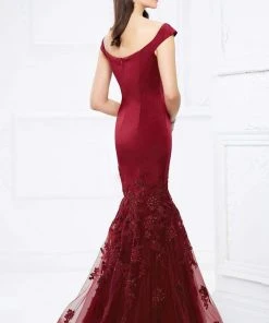 Formal Gowns Montage By Mon Cheri - 217952 Off-Shoulder Tulle Dress