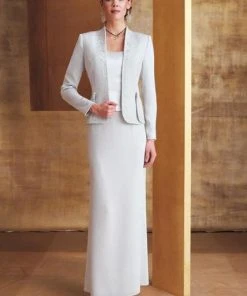 Montage By Mon Cheri - 23942P Short Sleeve Beaded Scoop Sheath Gown Formal Gowns