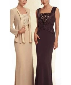Montage By Mon Cheri - 25901P Two-Piece Silky Crepe Suit Dress Formal Gowns