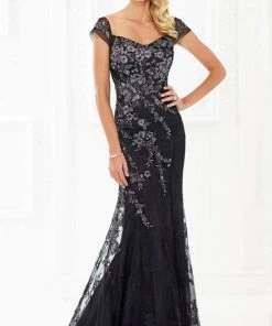 Formal Gowns Montage By Mon Cheri - Floral Embroidered Lace And Tulle Gown 118966