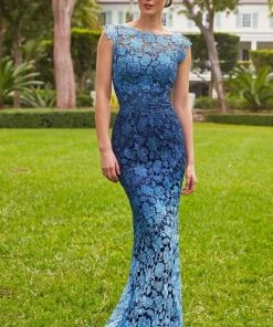 Montage By Mon Cheri - Ombre Lace Trumpet Dress 119958 Formal Gowns