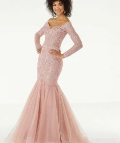 Mori Lee - 43060 Off Shoulder Lace And Glitter Tulle Mermaid Gown Formal Gowns 11 Mori Lee - 43060 Off Shoulder Lace And Glitter Tulle Mermaid Gown Formal Gowns