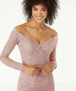 Mori Lee - 43060 Off Shoulder Lace And Glitter Tulle Mermaid Gown Formal Gowns 12 Mori Lee - 43060 Off Shoulder Lace And Glitter Tulle Mermaid Gown Formal Gowns