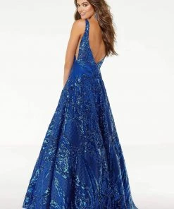 Mori Lee - 45001 Sleeveless V Neck Sequin Ornate A-Line Prom Dress 11 Mori Lee - 45001 Sleeveless V Neck Sequin Ornate A-Line Prom Dress
