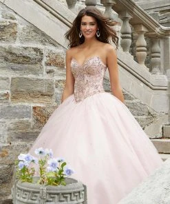 Mori Lee - 45008 Bejeweled Strapless Sweetheart Glitter Ballgown Formal Gowns 9 Mori Lee - 45008 Bejeweled Strapless Sweetheart Glitter Ballgown Formal Gowns