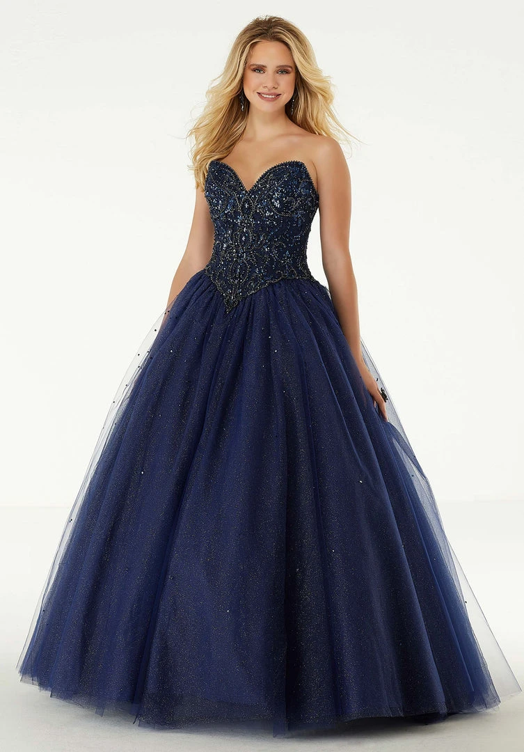 Mori Lee - 45008 Bejeweled Strapless Sweetheart Glitter Ballgown Formal Gowns 3 Mori Lee - 45008 Bejeweled Strapless Sweetheart Glitter Ballgown Formal Gowns