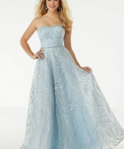 Mori Lee - 45010 Crystal Semi-Sweetheart A-line Dress