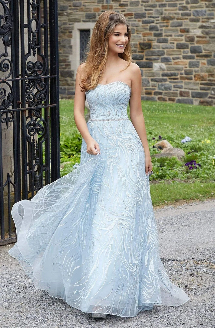 Mori Lee - 45010 Crystal Semi-Sweetheart A-line Dress 6 Mori Lee - 45010 Crystal Semi-Sweetheart A-line Dress