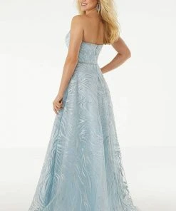 Mori Lee - 45010 Crystal Semi-Sweetheart A-line Dress 8 Mori Lee - 45010 Crystal Semi-Sweetheart A-line Dress