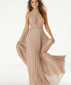 Mori Lee - 45012 Sparkling Crisscross Halter Top A-Line Dress 14 Mori Lee - 45012 Sparkling Crisscross Halter Top A-Line Dress