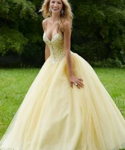 Formal Gowns Mori Lee - 45013 Crystal Beaded V Neck Bodice Glitter Tulle Ballgown 11 Formal Gowns Mori Lee - 45013 Crystal Beaded V Neck Bodice Glitter Tulle Ballgown