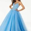 Formal Gowns Mori Lee - 45013 Crystal Beaded V Neck Bodice Glitter Tulle Ballgown 1 Formal Gowns Mori Lee - 45013 Crystal Beaded V Neck Bodice Glitter Tulle Ballgown