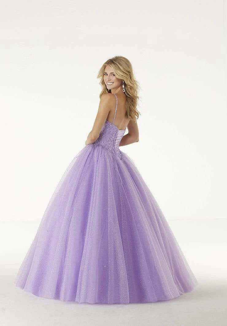 Formal Gowns Mori Lee - 45013 Crystal Beaded V Neck Bodice Glitter Tulle Ballgown 8 Formal Gowns Mori Lee - 45013 Crystal Beaded V Neck Bodice Glitter Tulle Ballgown