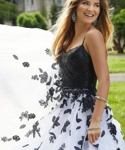 Formal Gowns Mori Lee - 45026 Floral Embroidered And Sequined Long Dress