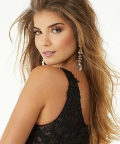 Mori Lee - 45027 Beaded Lace Asymmetrical Mermaid Dress 11 Mori Lee - 45027 Beaded Lace Asymmetrical Mermaid Dress