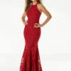 Mori Lee - 45030 Lace Halter Mermaid Evening Dress 2 Mori Lee - 45030 Lace Halter Mermaid Evening Dress