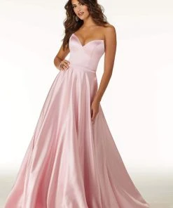 Mori Lee - 45043 Strapless Sweetheart Satin A-line Gown 11 Mori Lee - 45043 Strapless Sweetheart Satin A-line Gown