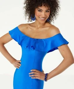 Formal Gowns Mori Lee - 45046 Off-Shoulder Silky Jersey Trumpet Dress 9 Formal Gowns Mori Lee - 45046 Off-Shoulder Silky Jersey Trumpet Dress