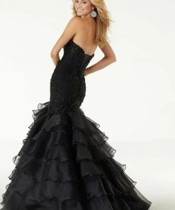 Formal Gowns Mori Lee - 45055 Jeweled Sweetheart Tiered Mermaid Dress