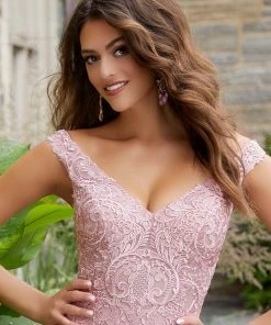 Mori Lee - 45065 Embroidered Off-Shoulder Trumpet Dress With Train Formal Gowns 11 Mori Lee - 45065 Embroidered Off-Shoulder Trumpet Dress With Train Formal Gowns