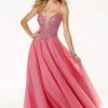Formal Gowns Mori Lee - 45070 Beaded Open Back A-line Dress 2 Formal Gowns Mori Lee - 45070 Beaded Open Back A-line Dress
