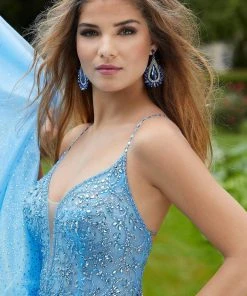 Formal Gowns Mori Lee - 45070 Beaded Open Back A-line Dress 11 Formal Gowns Mori Lee - 45070 Beaded Open Back A-line Dress