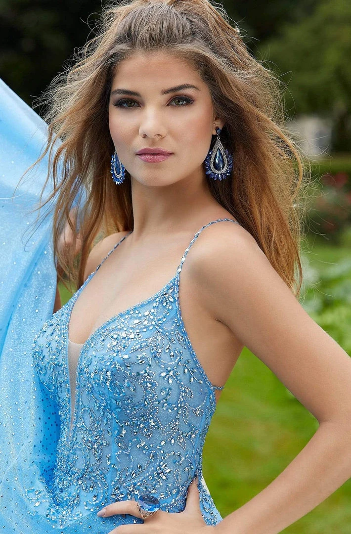 Formal Gowns Mori Lee - 45070 Beaded Open Back A-line Dress 7 Formal Gowns Mori Lee - 45070 Beaded Open Back A-line Dress