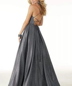 Mori Lee - 45076 Metallic And Glittered Long Dress