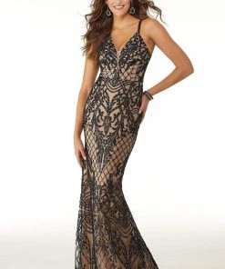 Formal Gowns Mori Lee - 45078 Beaded Fitted Sheath Dress