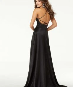 Formal Gowns Mori Lee - 45079 Halter Wrap Skirt High Slit Gown