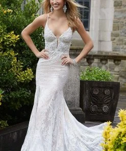 Mori Lee - 45083 Lace Beaded Trumpet Long Dress