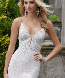 Mori Lee - 45083 Lace Beaded Trumpet Long Dress