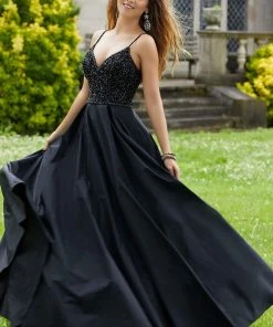 Mori Lee - 45086 Jeweled Taffeta Long Ballgown Formal Gowns