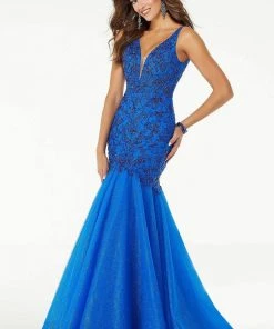 Mori Lee - 45088 Crystal Beaded Mermaid Dress Formal Gowns