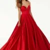 Formal Gowns Mori Lee - 45094 Pleat-Ornate Sweetheart Satin Ballgown