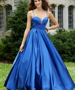 Formal Gowns Mori Lee - 45094 Pleat-Ornate Sweetheart Satin Ballgown