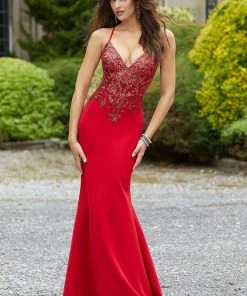 Mori Lee - 45095 Sequined Fitted Trumpet Dress Formal Gowns